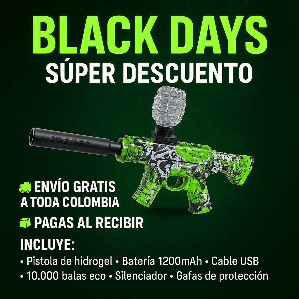 Pistola Hidrogel Recargable Black Days