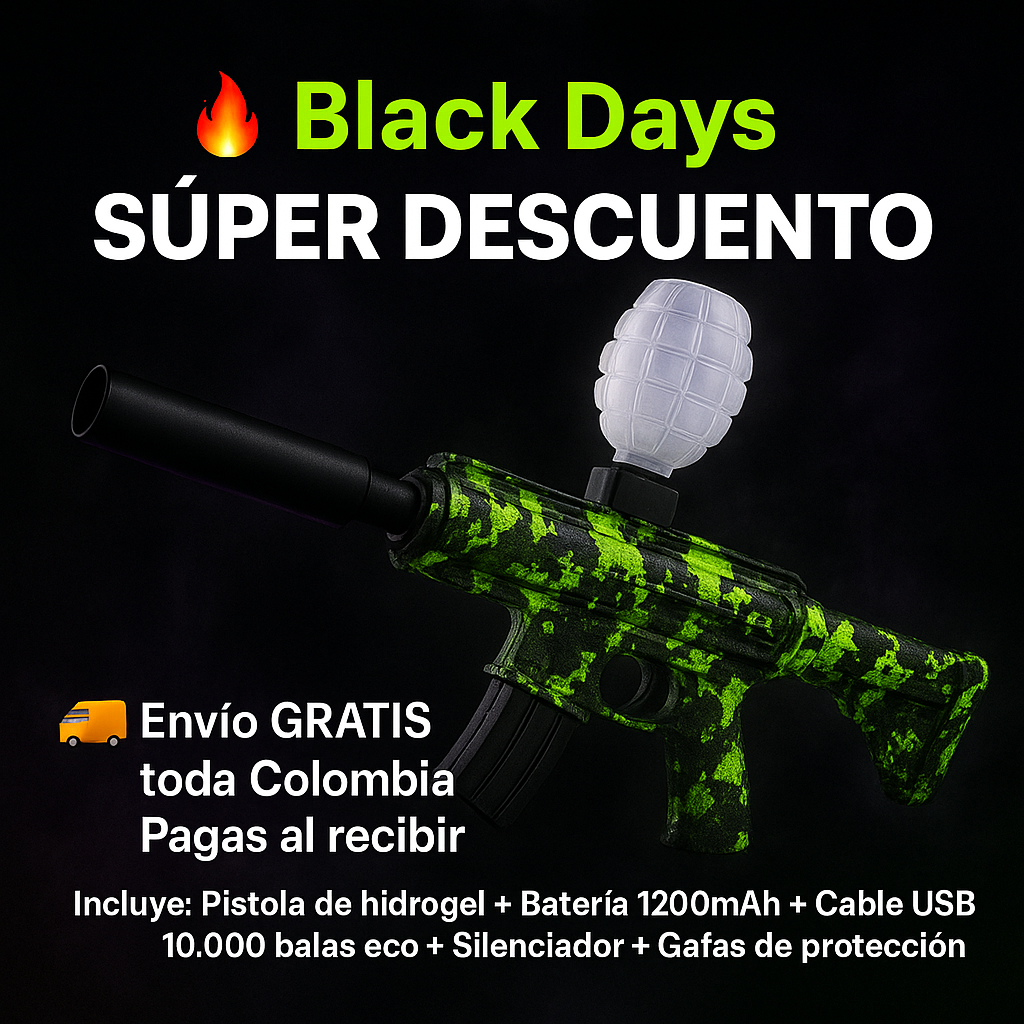 Pistola Hidrogel Recargable Black Days